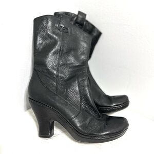 BORN CROWN MIDCALF BLACK LEATHER BOOT
